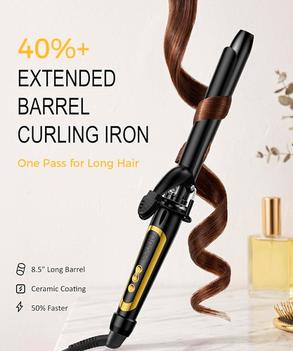 Extended barrel curling iron - extended,