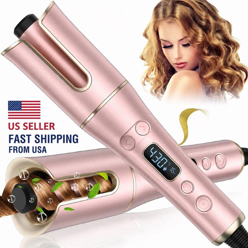 Automatic hair curler with lcd - with,