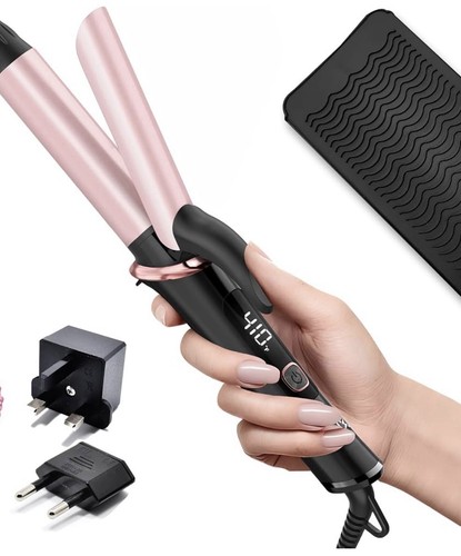 Travel curling iron dual - curling,