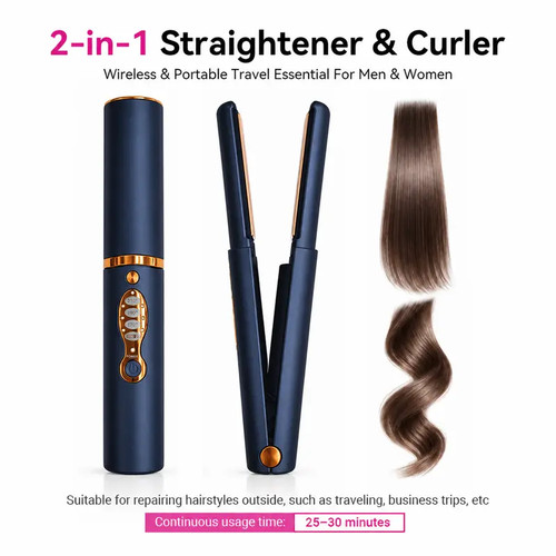 Cordless hair straightener and - hair,