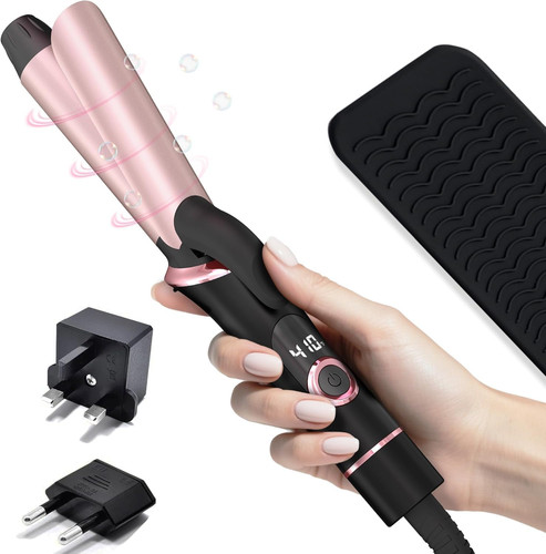 Travel curling iron dual - curling,