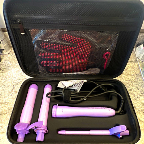 Ceramic curling iron wand set - ceramic, iron/wand