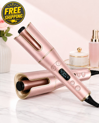 Automatic hair curler - with, lcd